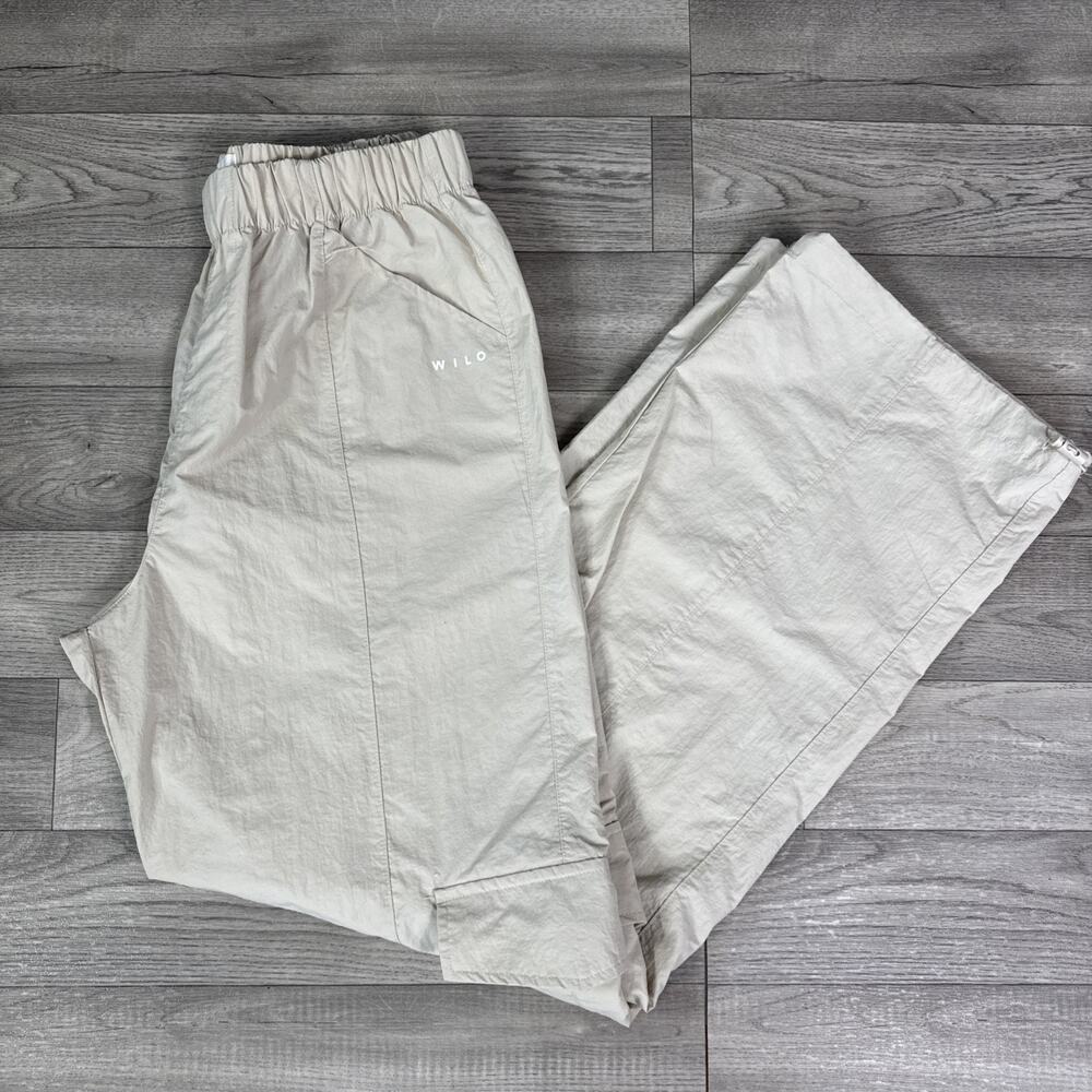 WILO the Label Cargo Jogger Pants High Rise Pull On Beige sz XS